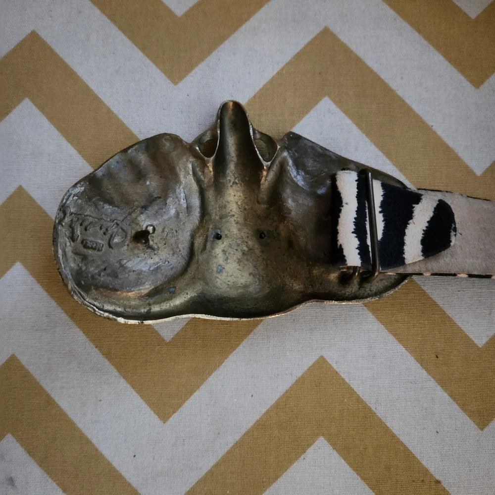 Vintage brass elephant belt and buckle - Picture 6 of 8